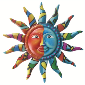 1pc Metal Sun Wall Art Decor