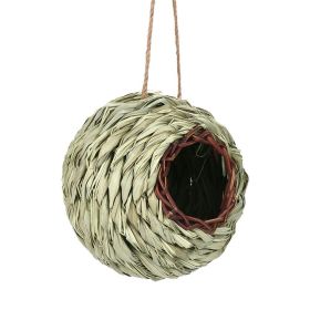 Charming Decorative Hummingbird House Hand-woven Hung Straw Nest