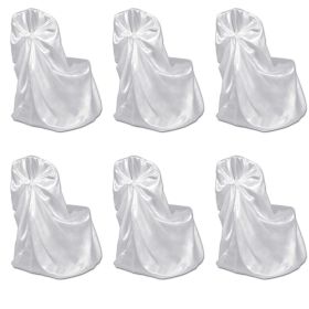 6 pcs White Chair Cover