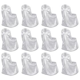 Chair Cover for Wedding Banquet 12 pcs White