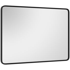 30" x 22" Wall Mirror, Aluminum Frame Rectangular Decorative Mirror, 5-Layer Float Technology Mirror for Home or Bathroom