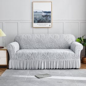 Oulylan Thick Cationic Skirt Sofa Cover Single Double Three-Seater Elastic All-inclusive Dustproof Sofa Cover (Specification: 4-Seater-230-300cm, Color: 7)