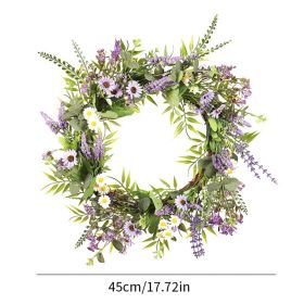 Artificial Wreath Door Threshold Flower DIY Wedding Home Living Room Party Pendant Wall Decor Party Lintel Garland Gift Rose (Color: U)