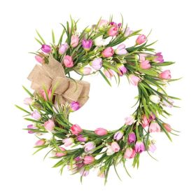 Artificial Wreath Door Threshold Flower DIY Wedding Home Living Room Party Pendant Wall Decor Party Lintel Garland Gift Rose (Color: T-40cm)
