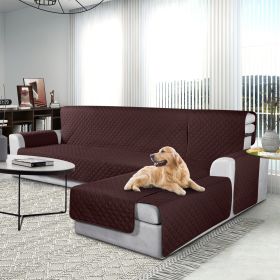 Sectional Couch Covers 100% Waterproof L Shaped Sofa Slipcover 3pcs Reversible Chaise Lounge Cover for Sectional Sofa Protector (Specification: Size L, Color: Coffee)