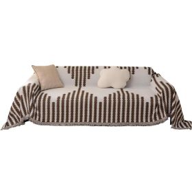 Joyfinity Couch Cover Sofa Cover Sectional Couch Covers Single Sofa Covers Chenille Couch Cover Living Room Pe (Specification: 180X340cm, Color: brown)