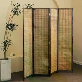 Room Divider Partition Bamboo Room Divider Screen for Room Separation Separator Home Decor Garden (Color: 4 Panel)
