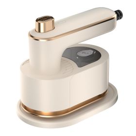 Professional Mini Steam Iron Handheld Portable Garment Steamer Dry Wet Clothes Ironing Machine Home Travel Electric Steam Iron (Plug Type: us, Color: Beige)