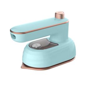 Professional Mini Steam Iron Handheld Portable Garment Steamer Dry Wet Clothes Ironing Machine Home Travel Electric Steam Iron (Plug Type: EU, Color: light blue)