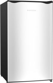 BANGSON Compact Fridge with Freezer, 3.2 CU.FT. Small refrigerator with Freezer, 5 Adjustable Temperatures, 38 dB Low Noise (Color: Silver)
